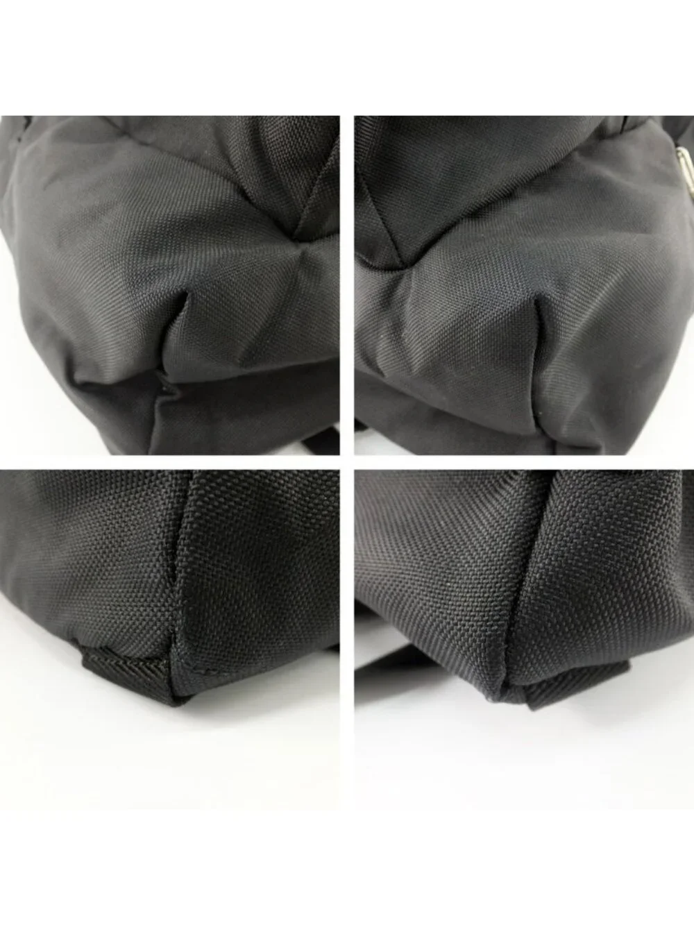 Celine Backpack Nylon Canvas Black Silver Metal Charm